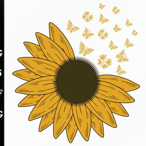 Sunflower svg. flower svg, Sunflower svg files, cricut sunflower, sunflower cut file. cut file cricut.