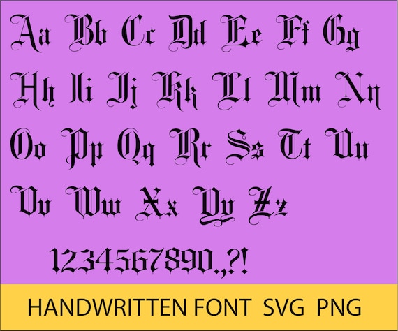 古い英語フォント SVG。フォント SVG。古い英語フォント SVG