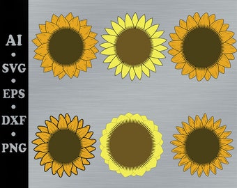 Sunflower svg. flower svg, Sunflower svg files, cricut sunflower, sunflower cut file. cut file cricut.