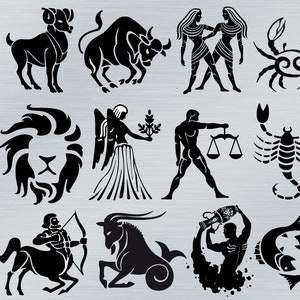 Zodiac SVG Bundle, zodiac sign svg, astrology svg, horoscope svg, constellantion svg, aries svg, taurus svg, gemini svg, leo svg, virgo svg