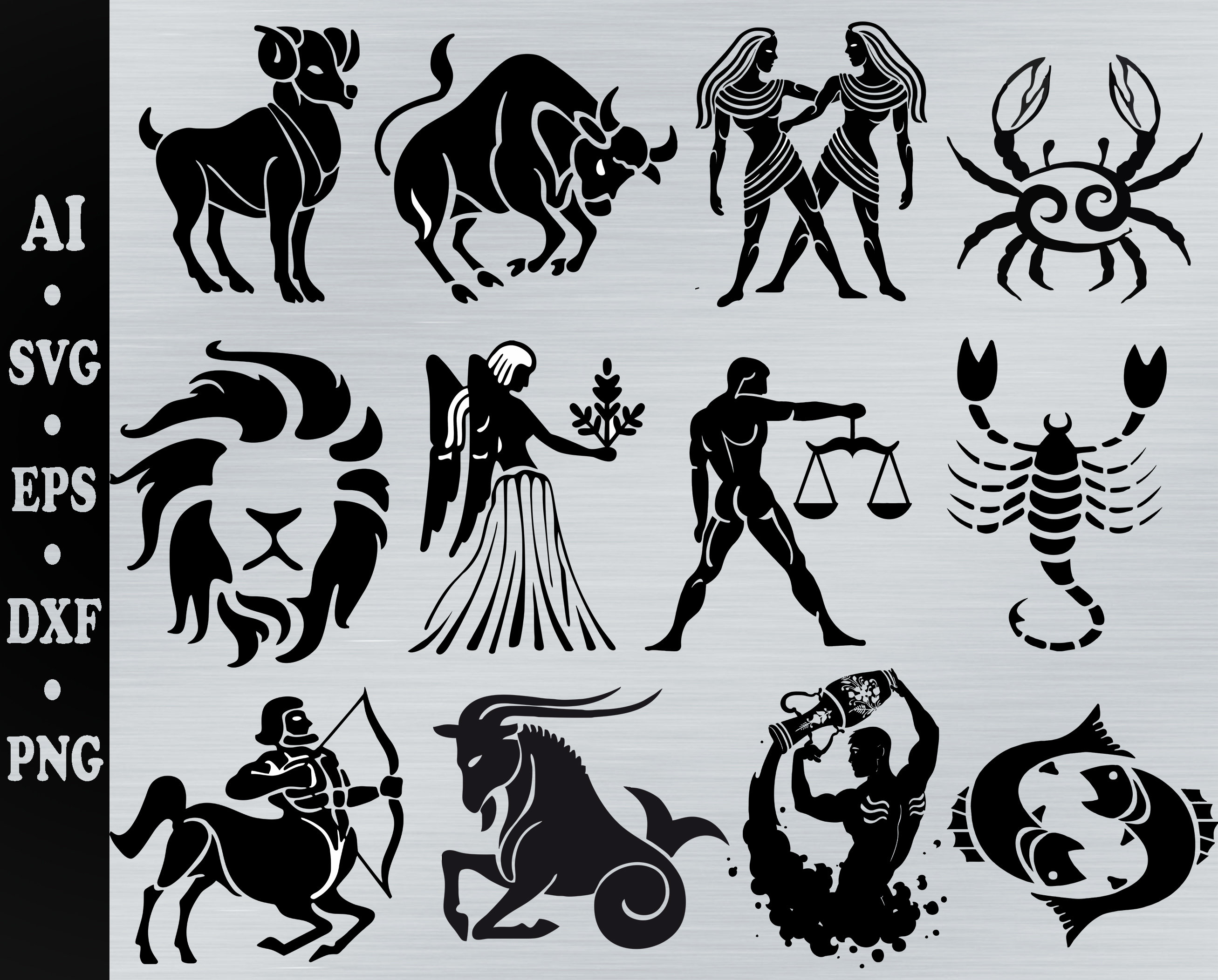 Zodiac SVG Bundle zodiac sign svg astrology svg horoscope | Etsy Zodiac SVG Bundle zodiac sign svg astrology svg horoscope | Etsy