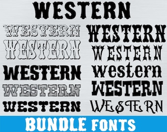 Western font. western fonts collection  .  font for cricut. silhouette font. cute fonts.