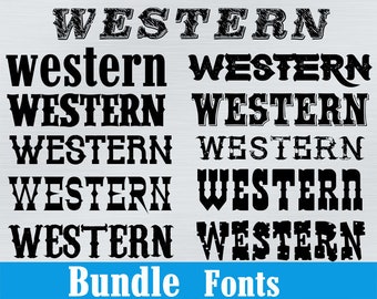 Western font. western fonts collection  .  font for cricut. silhouette font. cute fonts.