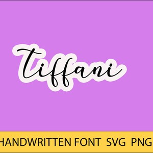 Tiffani-Schrift. handgeschriebene Schrift svg. schriftart für cricut.