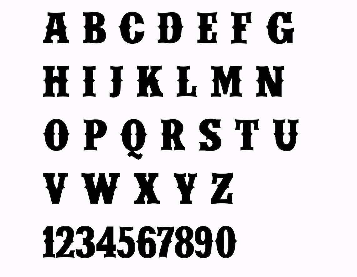 Western Font. Western Fonts Collection . Font for Cricut. Etsy New Zealand