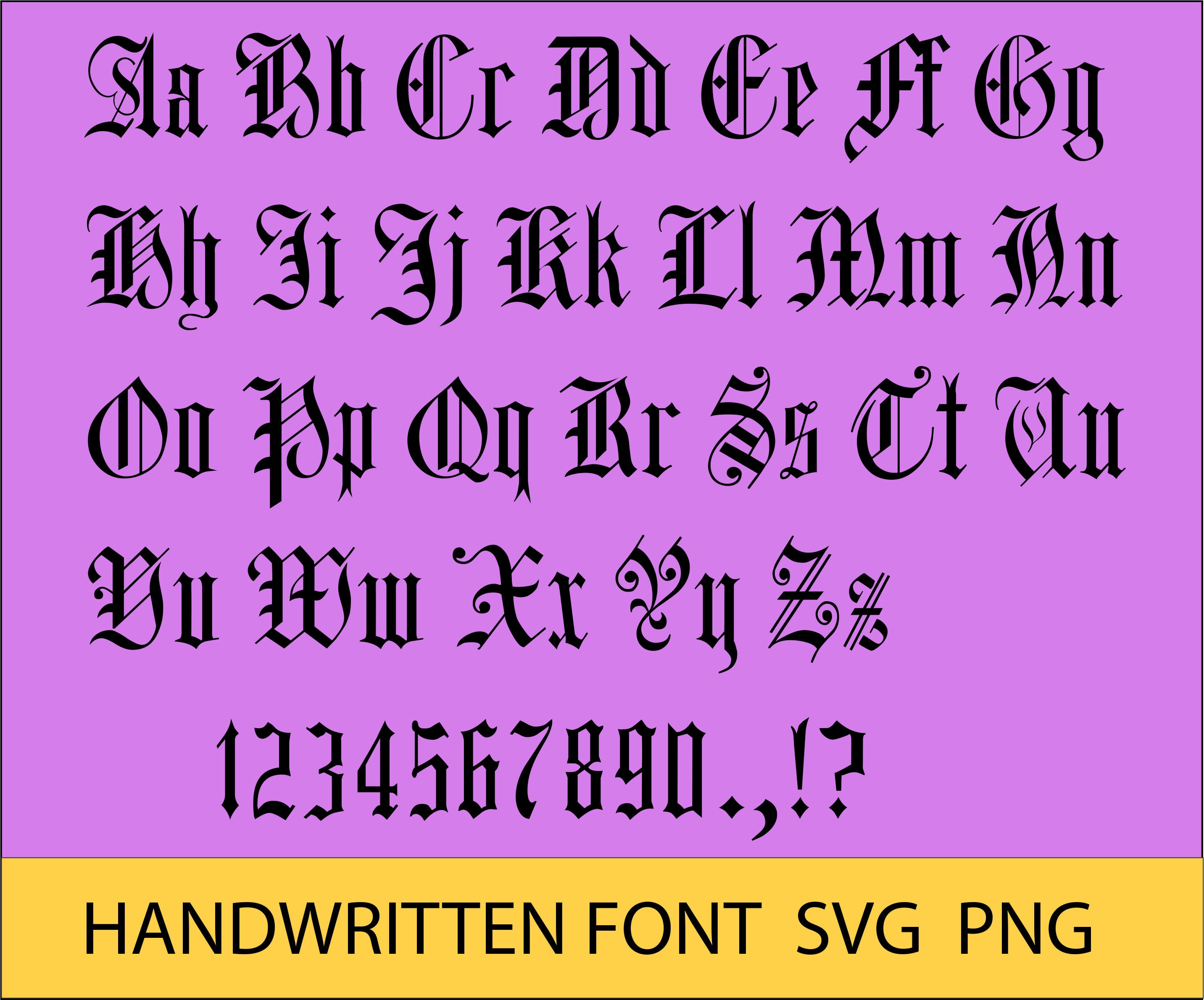 Fancy Old English Script