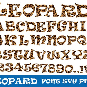 Leopard font svg. leopard font for cricut. leopard alphabet  font svg. leopard svg color font