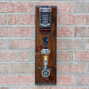 Jack Daniels Wall Liquor Dispenser: Handmade Home Bar Decor