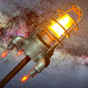 Steampunk rocket lamp diy top