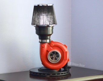 Turbo Lamp: Car Parts Decor & JDM Turbocharger Art