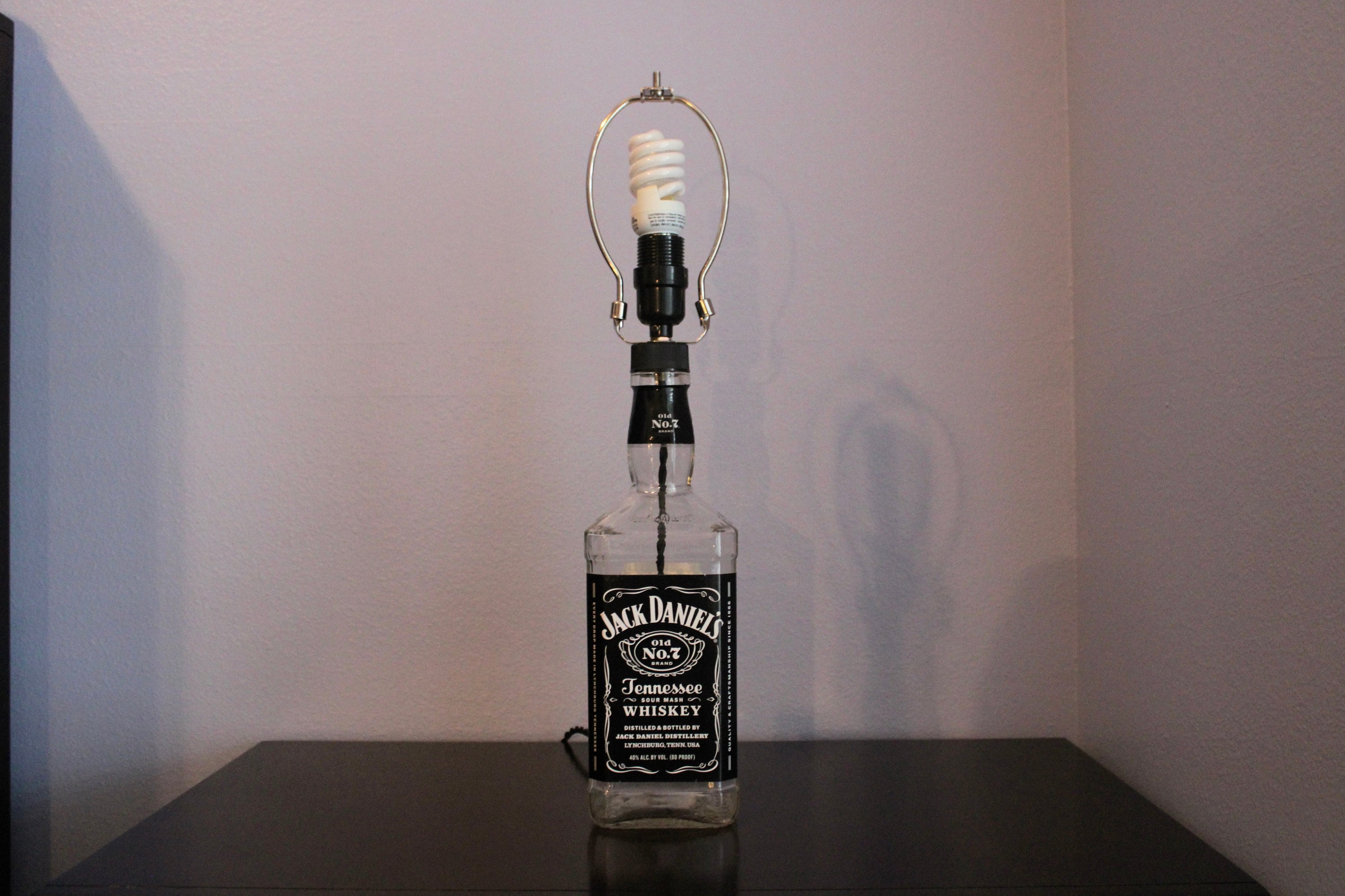 Jack Daniel's Lamp: Whiskey Bar Lighting & Liquor Bottle Decor - Etsy
