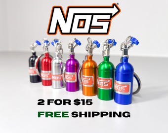 アクセサリー nono NOS Bottle Keychain Set (2): Automotive Keyring for Car Lovers