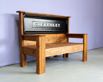Chevrolet Tailgate Bench - Car Part Seat | Automotive Furniture
