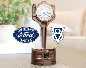 FORD Piston Clock - Car Office Decor / Car Parts Art / Automotive clock
