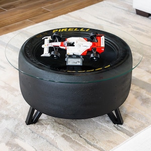 Tire Coffee Table - Racing Tire Furniture / Motorsports Decor
