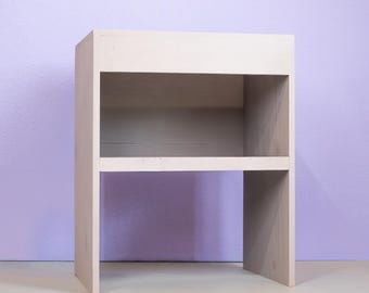 Gray Nightstand - Simple Bedside Table | Minimalist Bedroom