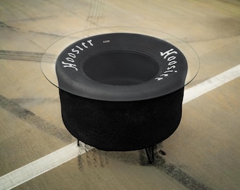 Hoosier Tire Coffee Table: Automotive Furniture & Drag Racing Decor