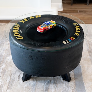 NASCAR 75 Anniversary Tire Table - Automotive Furniture / Racing Home Decor