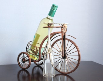 Wine and Glass Holder / Unique Drink Holder / Kitchen Wine Display