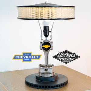 Chevy Piston Lamp – Engine Parts Decor | Muscle Car Decor | Automotive Lamp