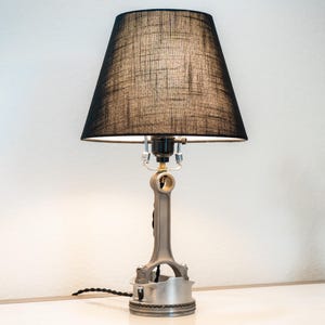 Piston Table Lamp: Automotive Parts Decor & Industrial Metal Lamp