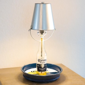 Corona Flaschenlampe mit Verschluss Hingucker: Strandbar-Tischlampe
