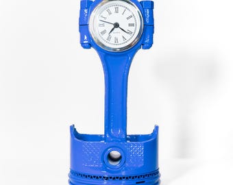 Chevrolet Piston Clock: Car Parts Decor & Automotive Office Art