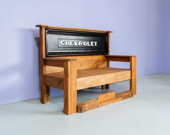 Chevrolet Tailgate Bench - Automotive Furniture | Car Guy Mancave