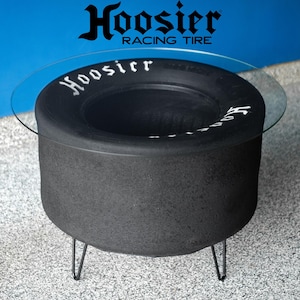 Hoosier Tire Table - Automotive Decor / Auto Coffee Table