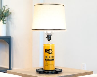 CAT Filter Lamp: For Kids Construction Room & Caterpillar Office Decor