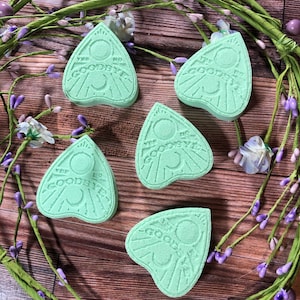 Ouija Planchette Bath Bomb | Lemongrass Essential Oil | Natural Skincare | Epsom Salt | Shea Butter