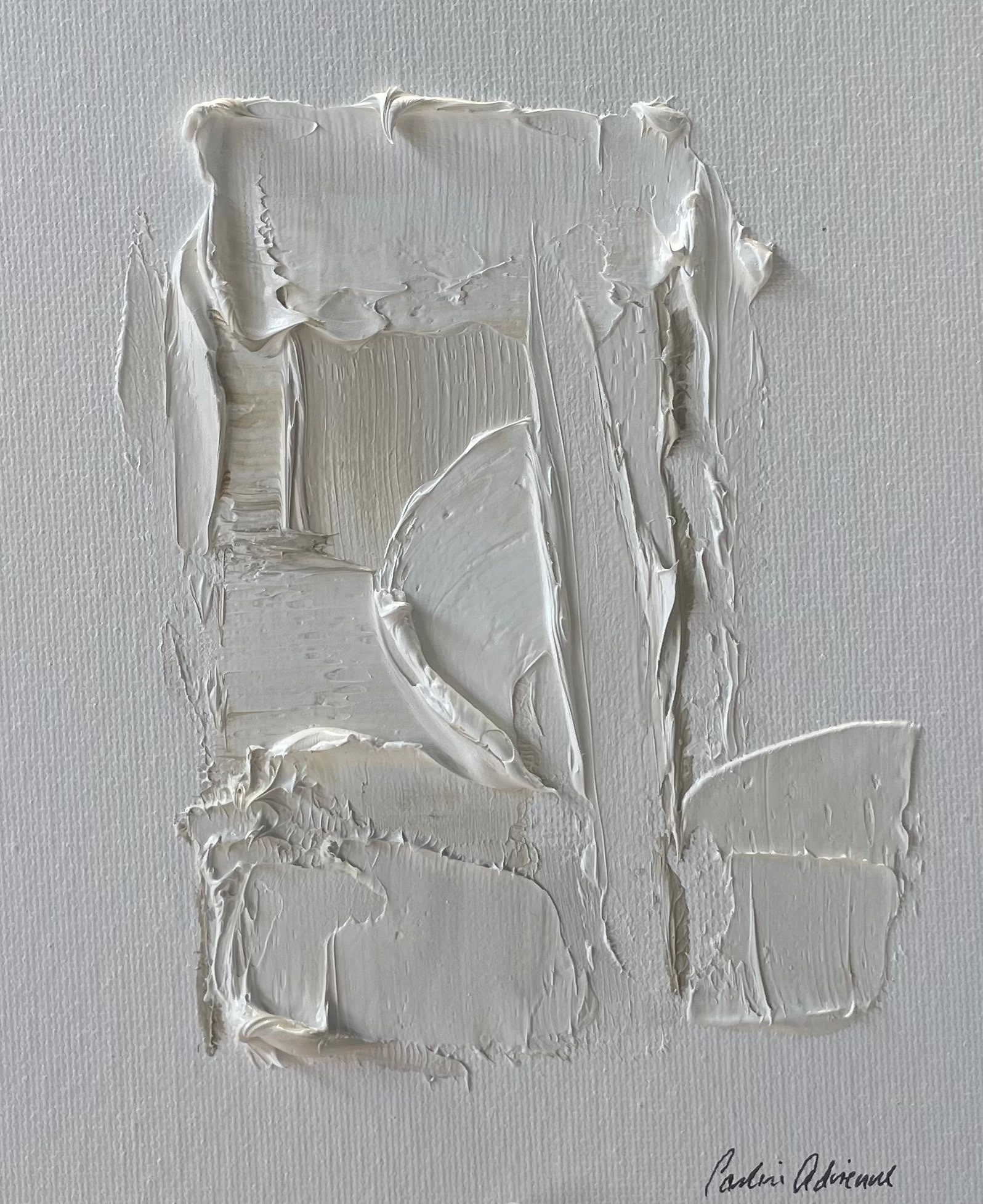 The Minis Original Abstract Painting Texture Wall Art Beige Etsy