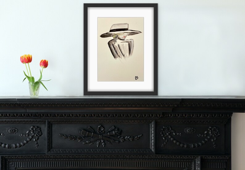 Mini Black and White Original Wall Art Minimal Painting on Etsy