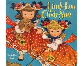 Vintage Paper Dolls Lindy Lou 'N Cindy Sue Vintage Clip Art Ephemera 4 Paper Dolls & 8 Pages of Doll Clothes PDF Instant Download