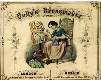 18" Dolly's Dressmaker Part 1 Antique Doll Wardrobe Vintage Pattern PDF Digital Download