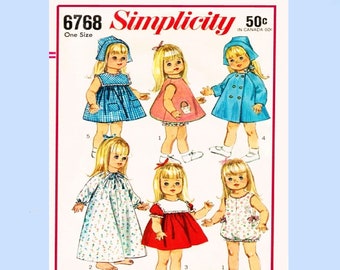 18" Doll Clothes Pattern Simplicity 6768 Digital Download
