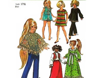 17-1/2" Crissy Grow Hair Doll Clothes Pattern Simplicity 9138 Also Fits Tressy, Kerry & More Pattern Will Be Mailed To You