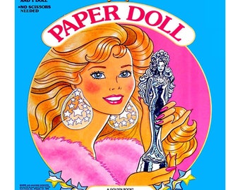 Vintage Barbie Pretty Changes & Super Star Barbie Paper Dolls 16 Pages c. 1981 and 1989 Vintage Clip Art Paper Ephemera PDF Digital Download