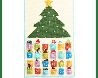 Christmas Advent Calendar Crochet Pattern Countdown To Christmas Vintage Pattern Christmas Decoration PDF Instant Download