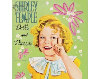 Vintage Shirley Temple Paper Dolls c. 1959 SAALFIELD 4440 With 2 Dolls 6 Pages of Doll Clothes & 1 Folder, Scrapbooking PDF Digital Download