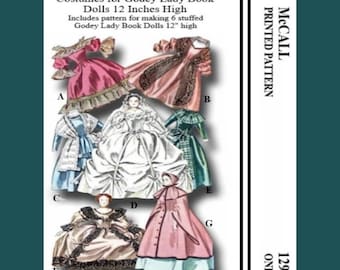 GODEY's Lady's Doll & Gowns Pattern McCall 1292 Tea Bridal French Victorian Book 