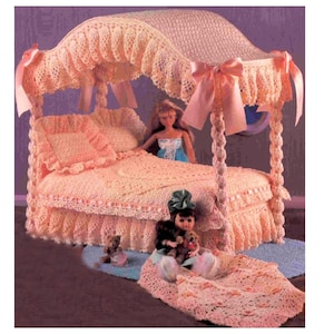 Barbie bed set for dolls on sale