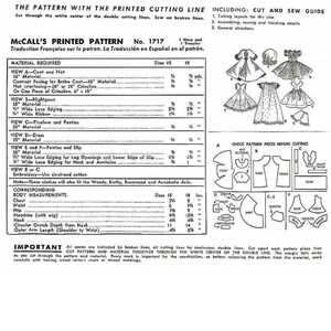 15 Doll Clothes Pattern Mccalls 1717 Vintage Pattern PDF Instant ...