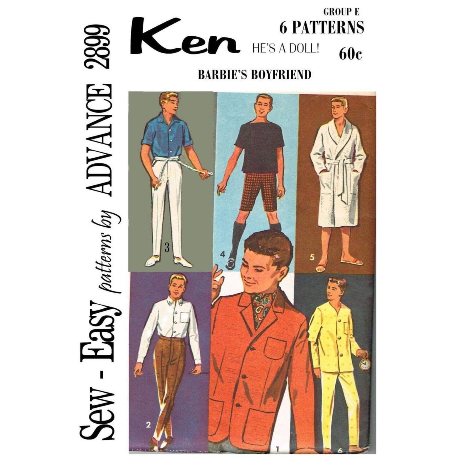 12 Ken Wardrobe Pattern Advance 2899 | Etsy