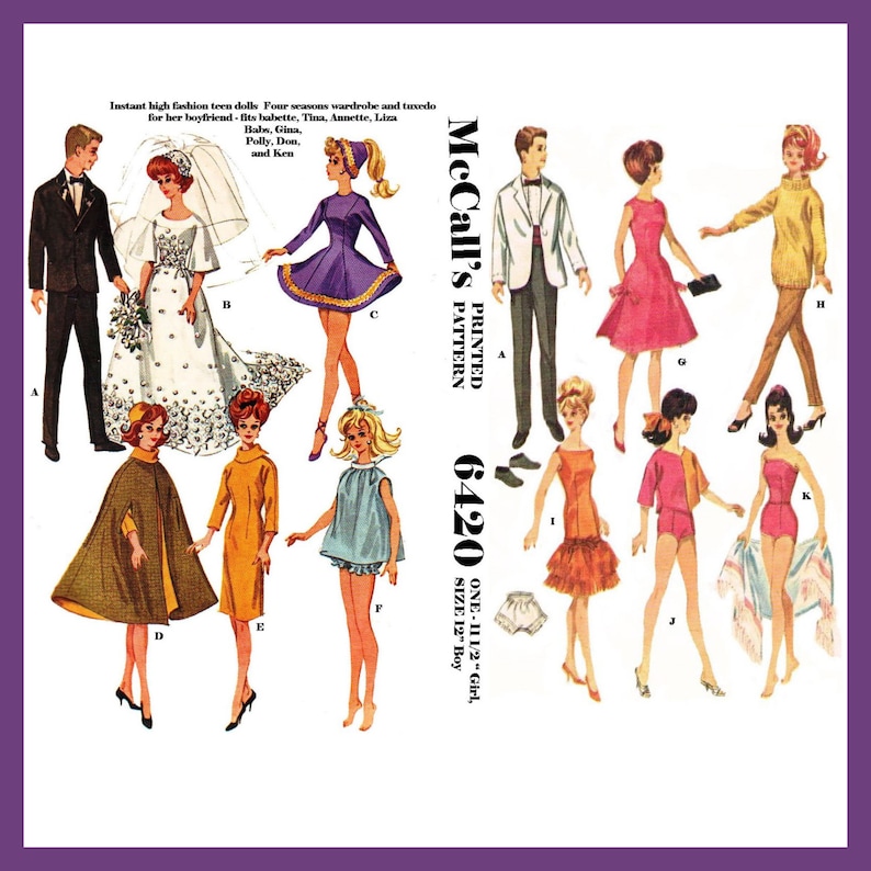 Barbie Doll Clothes Ken Doll Clothes High Heel Doll Wardrobe Etsy