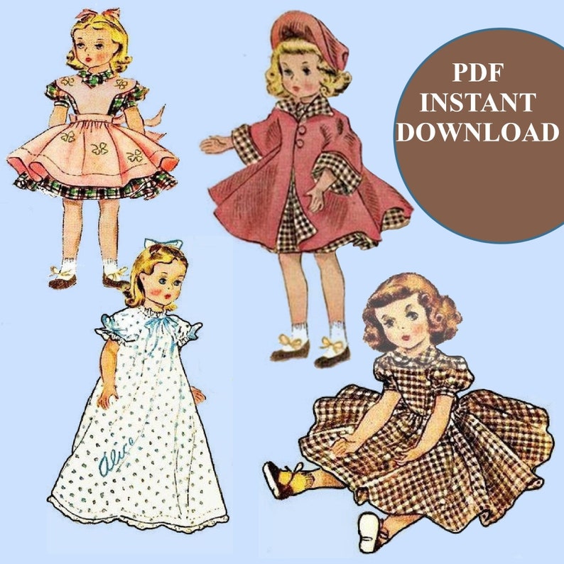 15 Doll Clothes Pattern Mccalls 1717 Vintage Pattern PDF Etsy