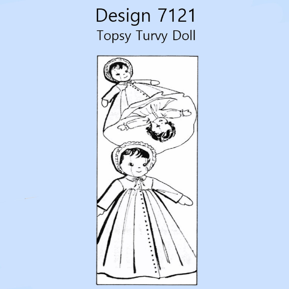 Topsy Turvy Doll Pattern Awake and Asleep Design 7121 | Etsy