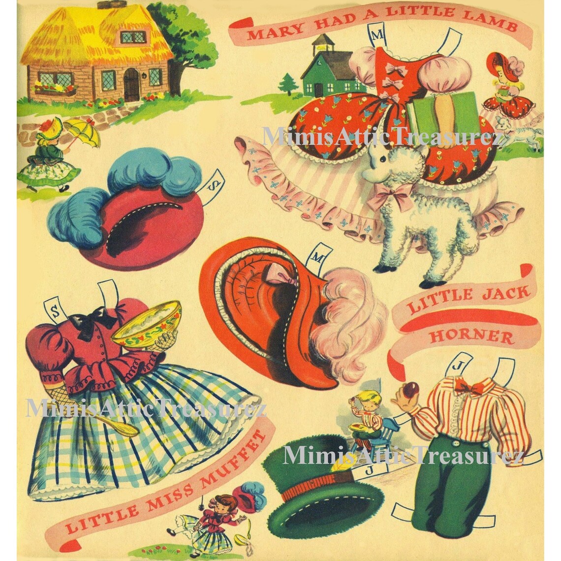 Vintage Paper Dolls Dolls From Storyland C. 1948 Storybook Etsy