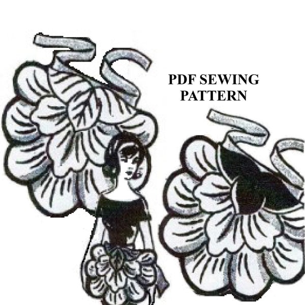 Flower Apron Sewing Pattern Vintage Mail Order Pattern PDF Sewing Pattern A4