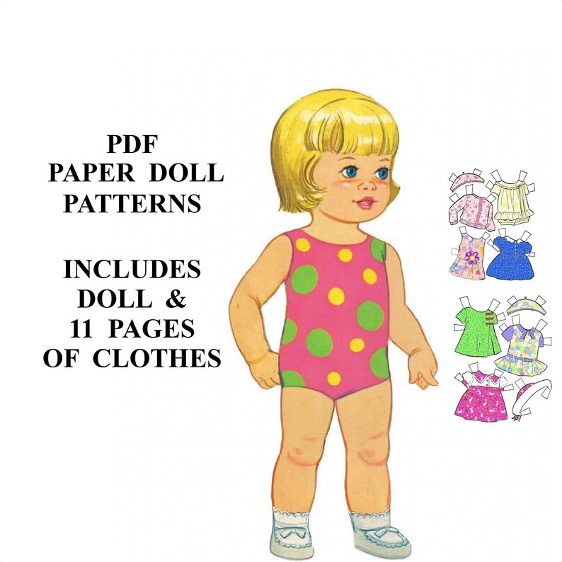 Vintage Paper Doll C. 1952 Dress up Paper Doll Clothes for Etsy